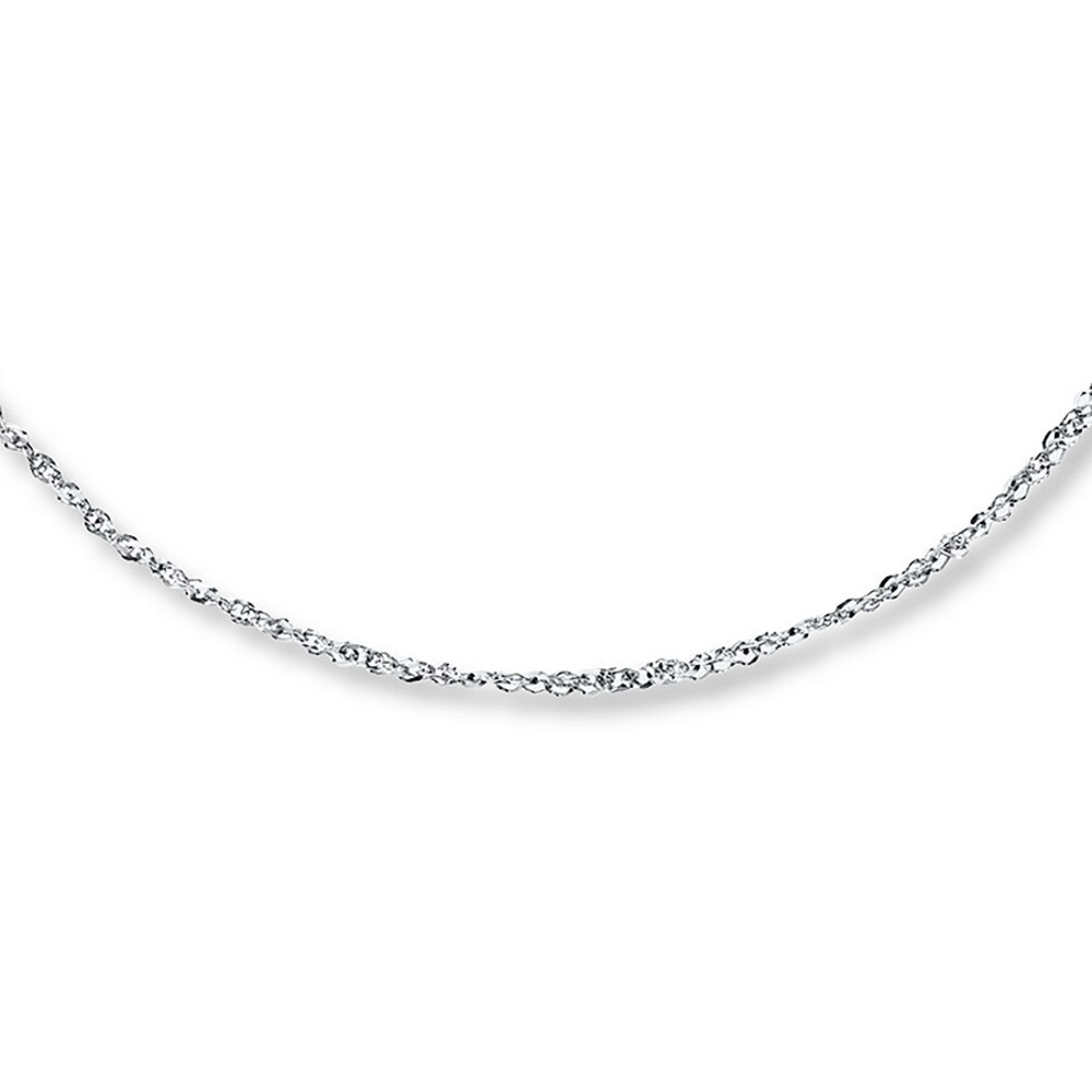 Sparkle Chain Necklace 14K White Gold 20 Length CWE49dKq
