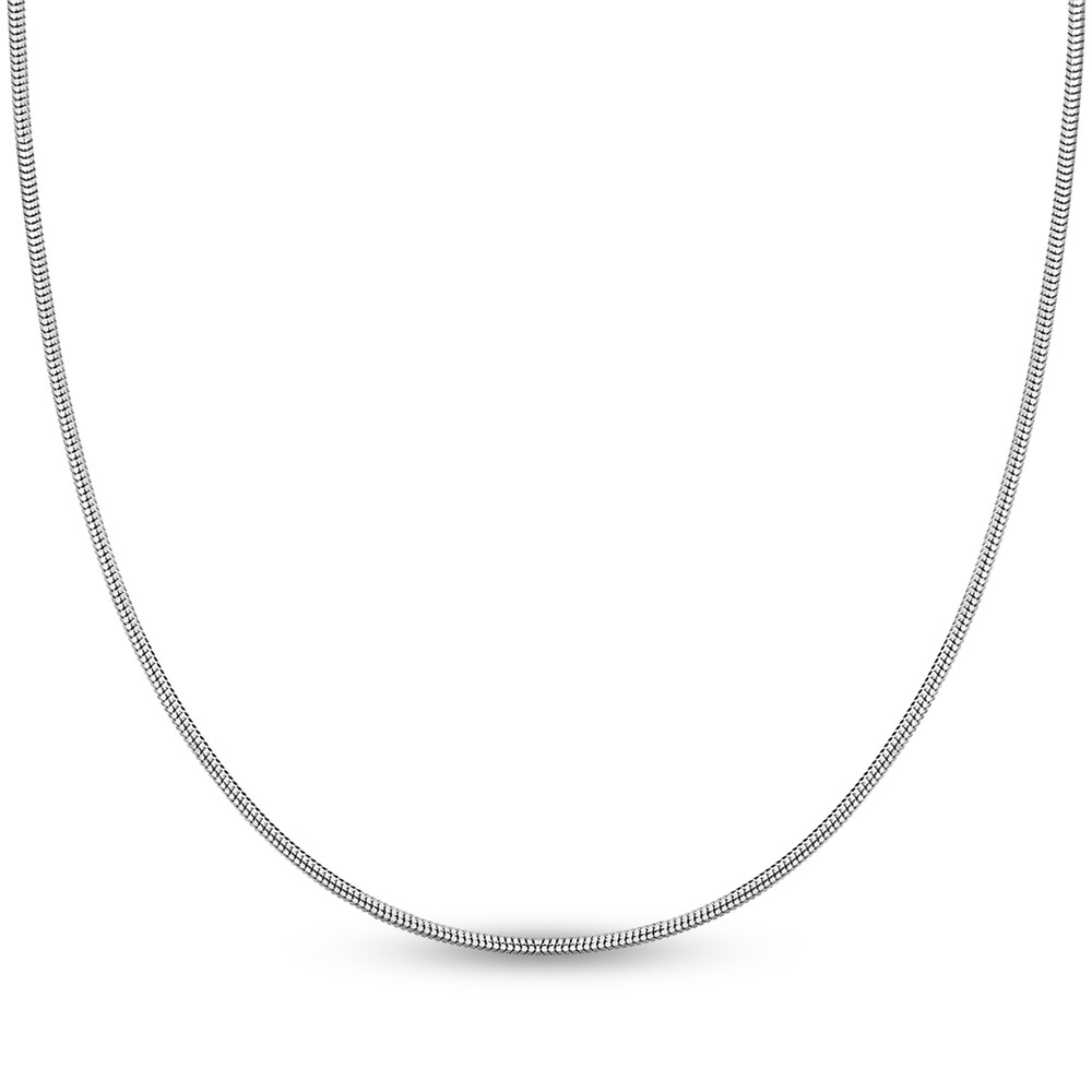 Snake Chain Necklace 14K White Gold 16" CcFKP4oo