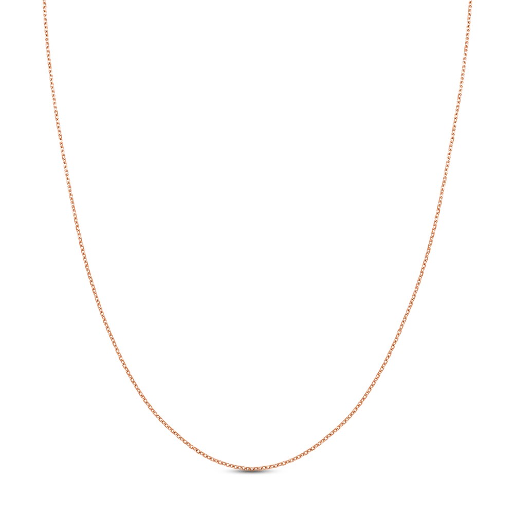 Diamond-Cut Cable Chain Necklace 14K Rose Gold 24\" CrEbS2lv
