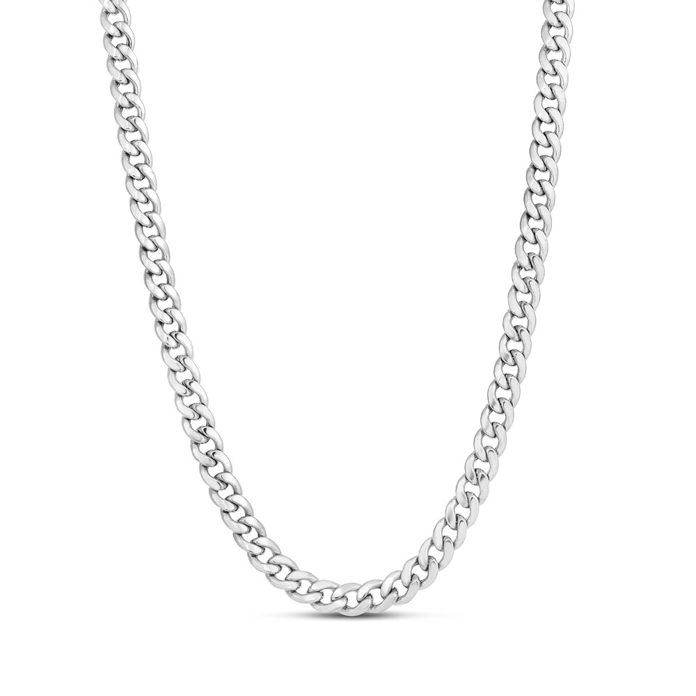 Miami Cuban Link Necklace 14K White Gold 22" D3UfXTSX