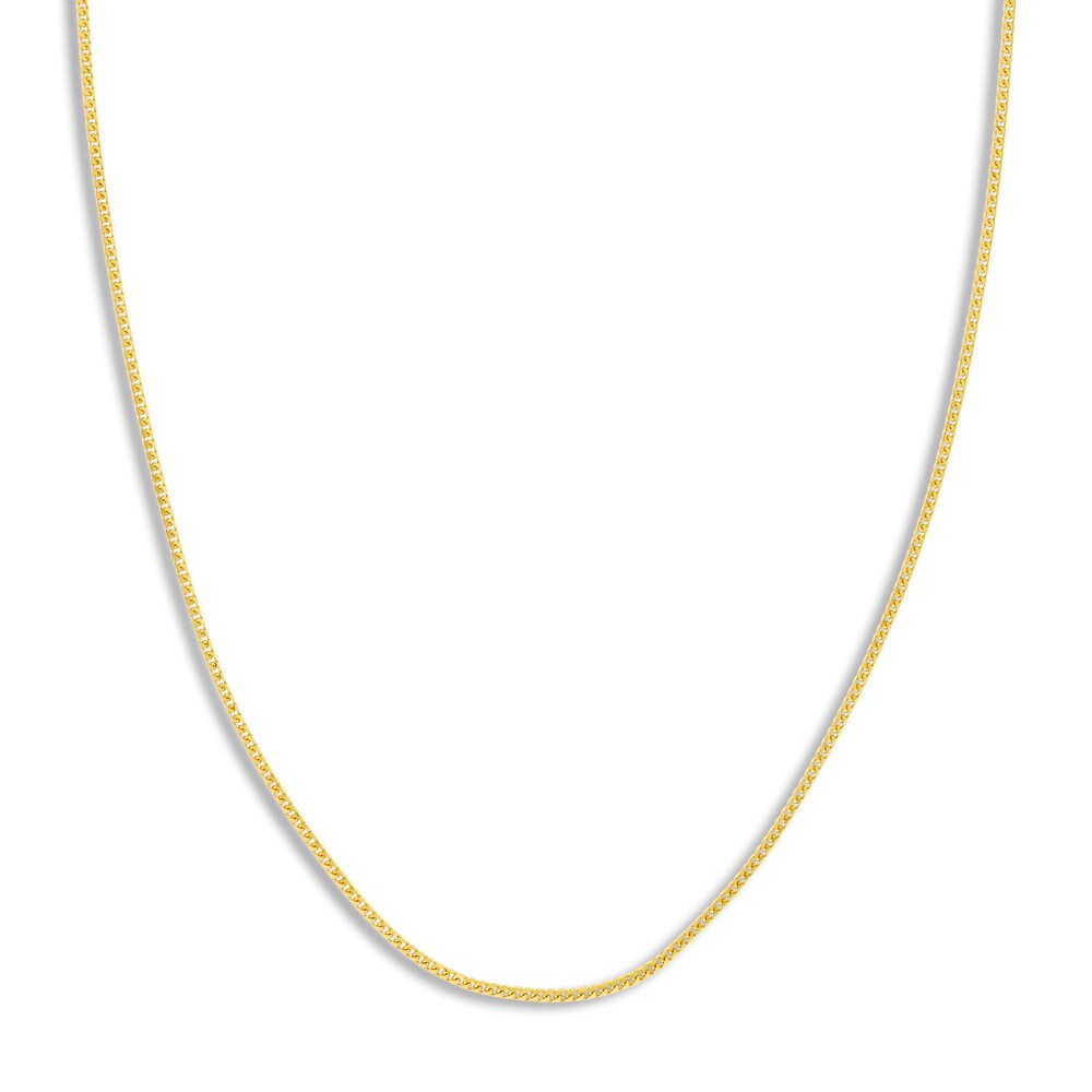 Franco Chain Necklace 14K Yellow Gold 18" D7yBstG2