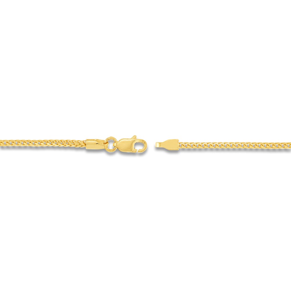 Franco Chain Necklace 14K Yellow Gold 18\" D7yBstG2