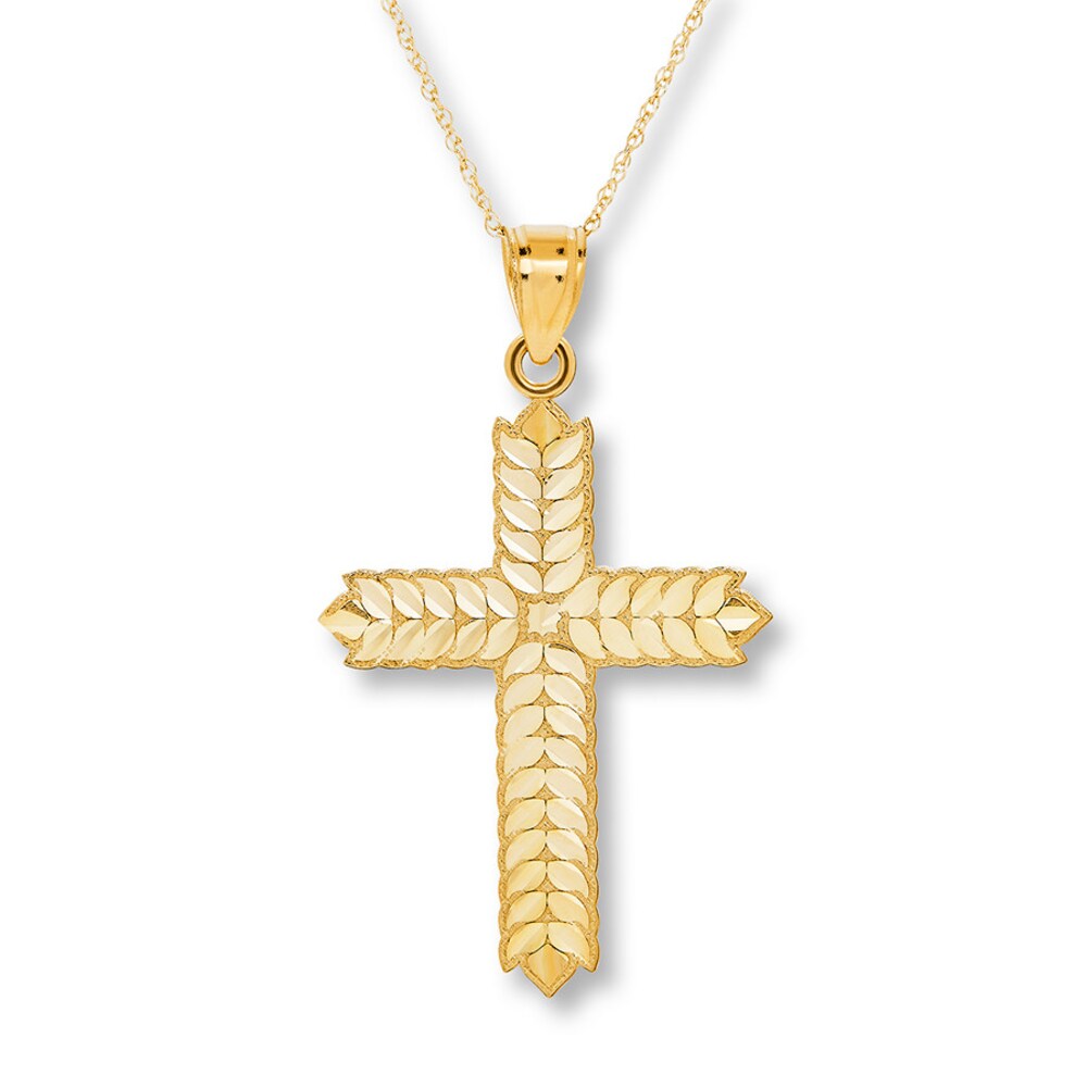 Reversible Cross Necklace 14K Yellow Gold DAyAfL9e