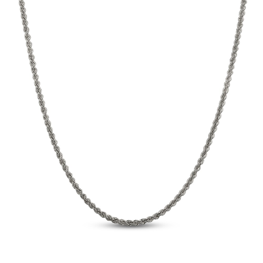 Rope Chain Necklace Sterling Silver DDL2zOnK