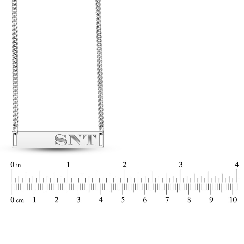 Men\'s Engravable Bar Necklace Yellow Gold-Plated Sterling Silver 22\" DHT1dPwT
