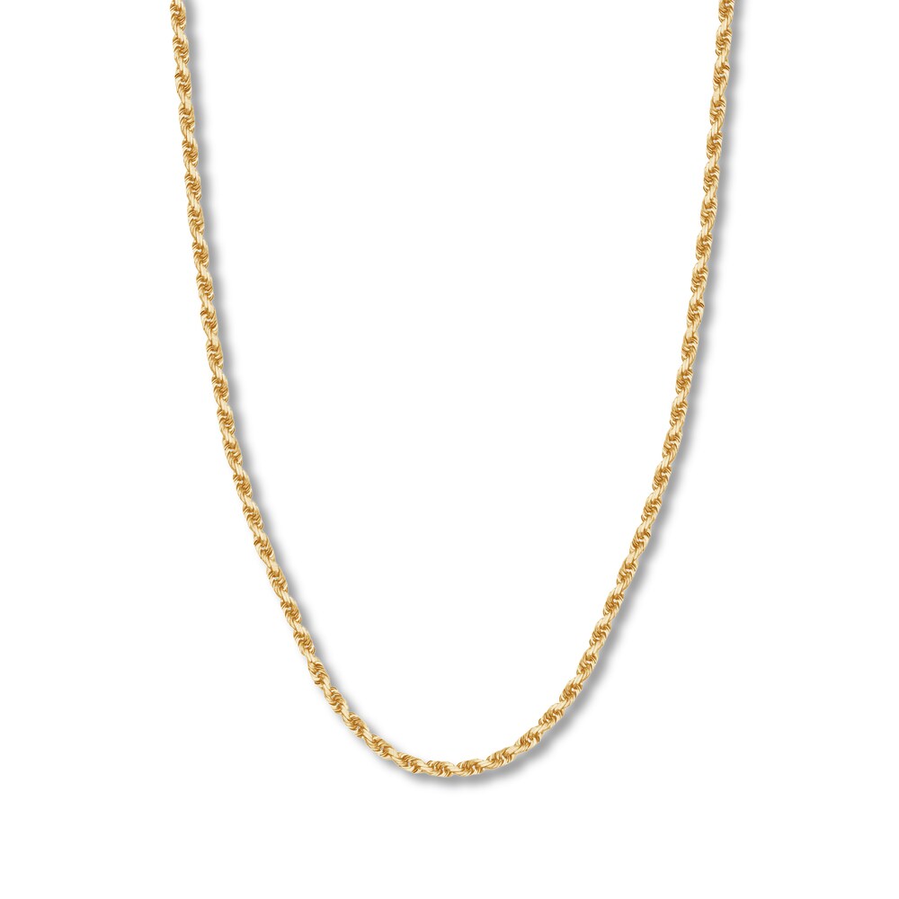 24\" Textured Rope Chain 14K Yellow Gold Appx. 3.8mm DmQ5MNUN