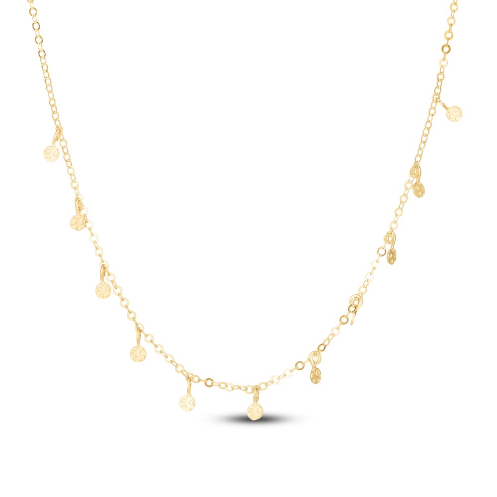 Station Chocker Necklace 14K Yellow Gold Dn4zJHiv