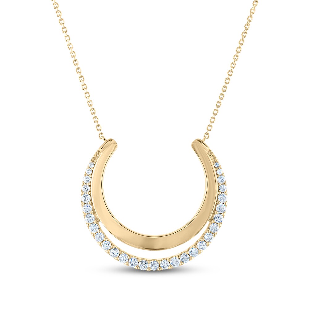 Diamond Necklace 3/8 ct tw Round 10K Yellow Gold DofRMvpX