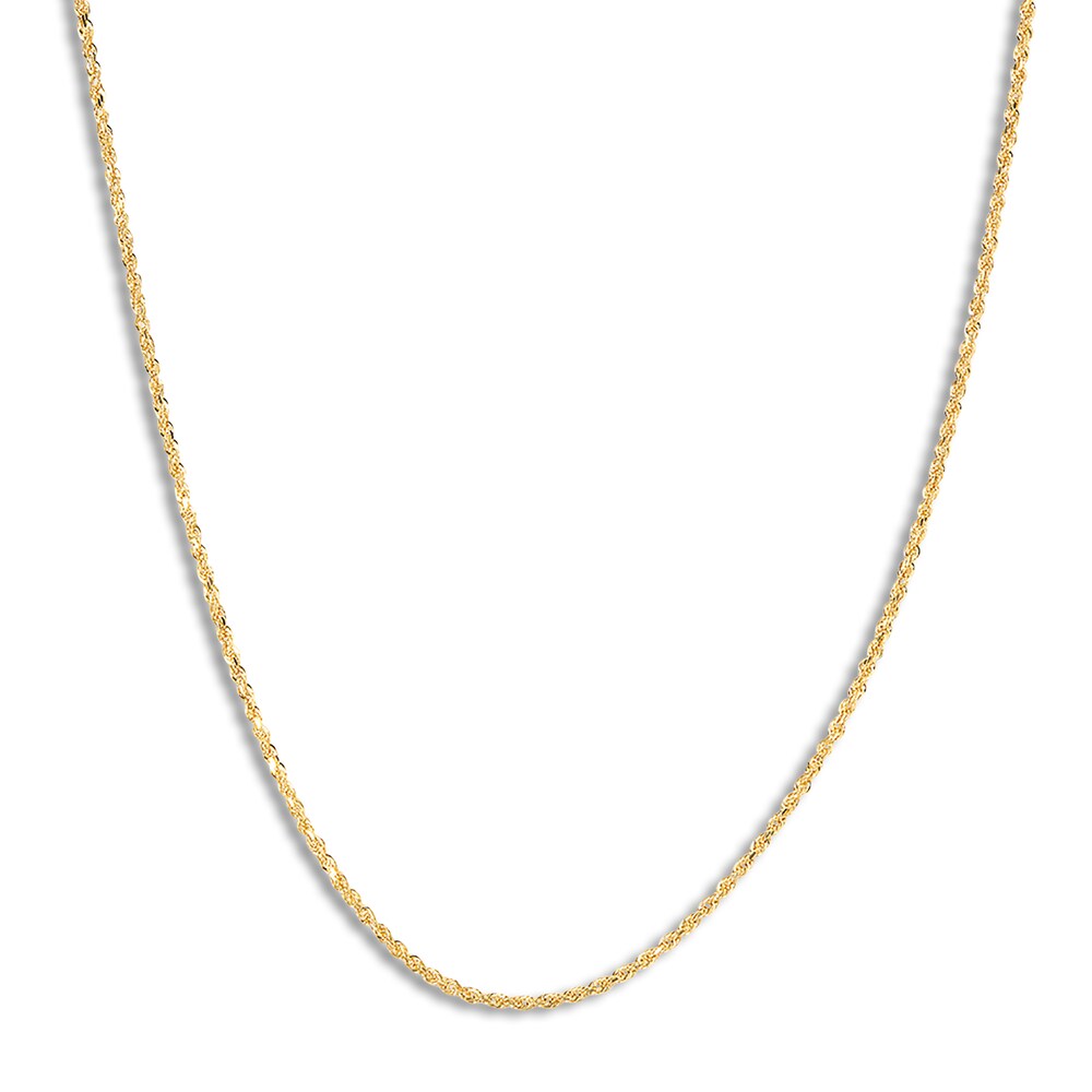 Rope Necklace 10K Yellow Gold 18 Length DpKekzDy