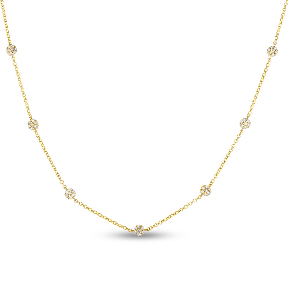 Le Vian Diamond Pendant Necklace 7/8 ct tw Round 14K Honey Gold Dqgr55ZT