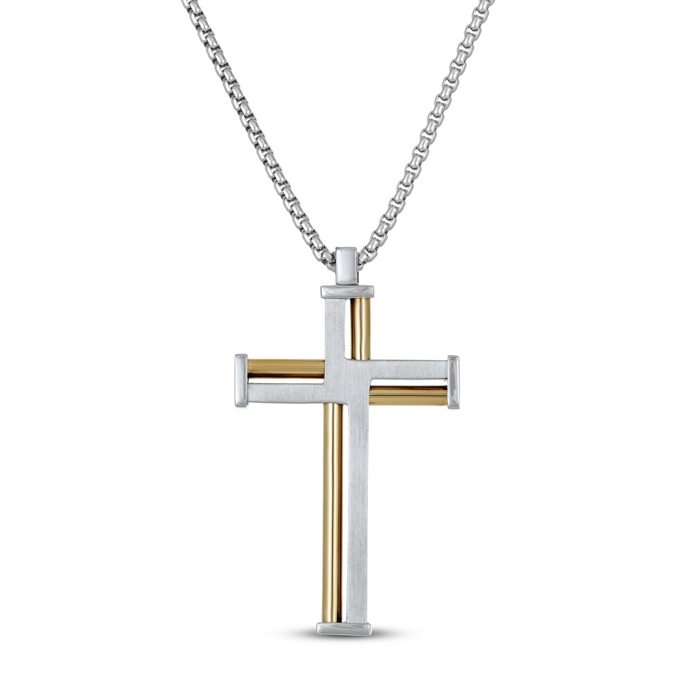 Cross Necklace Stainless Steel DuJaoasj