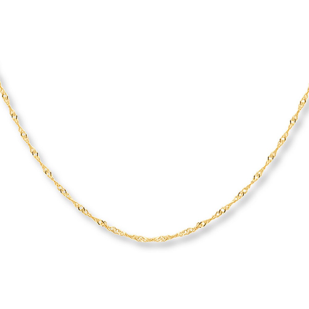 Singapore Necklace 10K Yellow Gold 24 Length DzLF268H