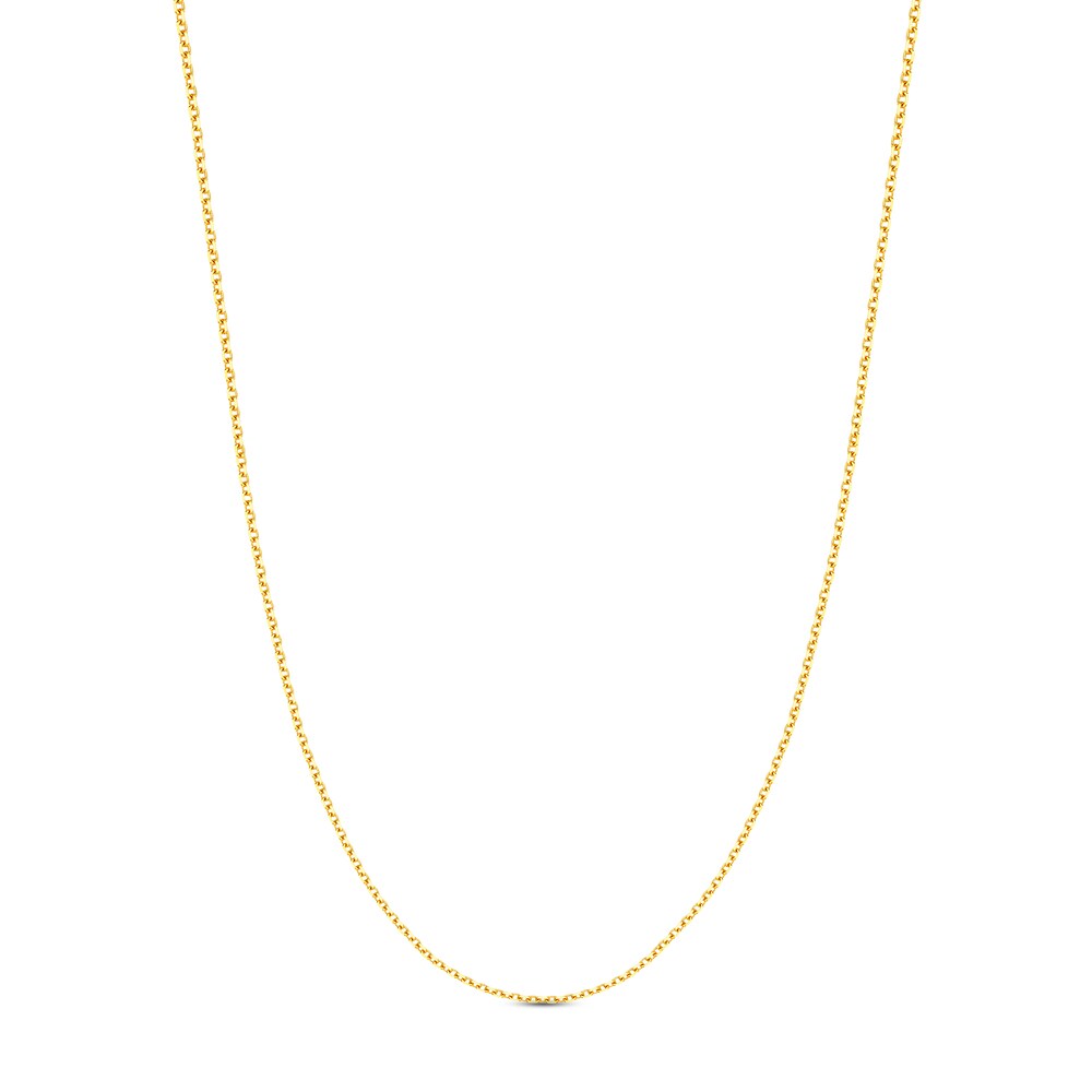 Diamond-Cut Cable Chain Necklace 14K Yellow Gold 20\" E8FFTR5e