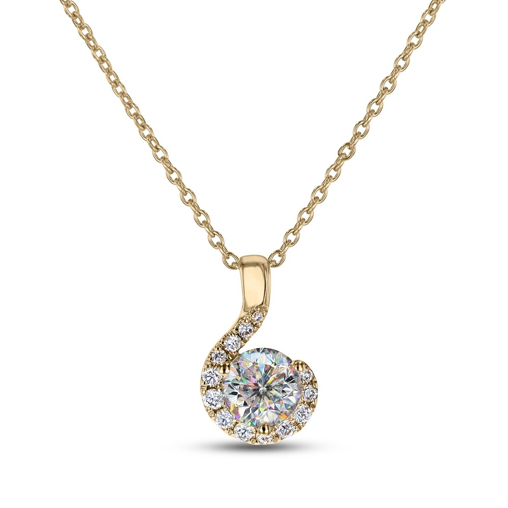 THE LEO First Light Diamond Necklace 7/8 ct tw Round 14K Yellow Gold ECBYue0b