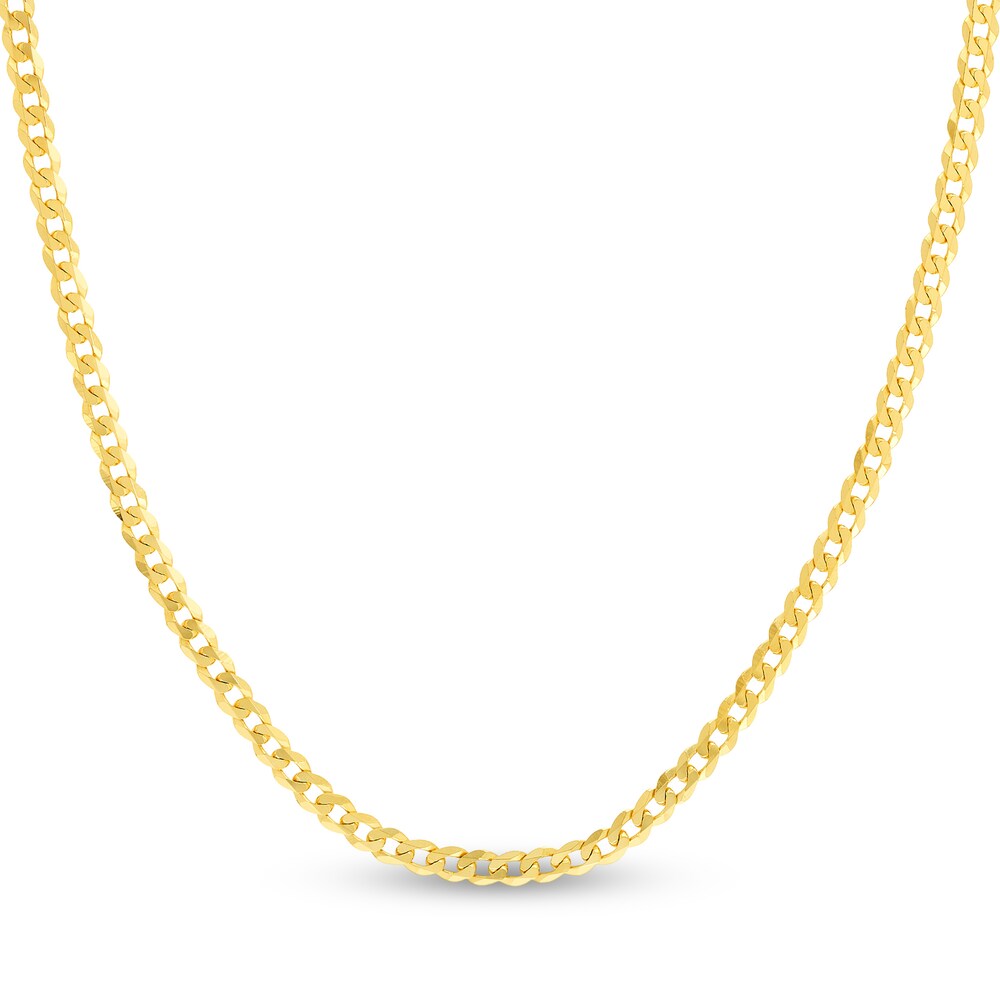 Light Cuban Link Necklace 14K Yellow Gold 18" EV5xIyrb