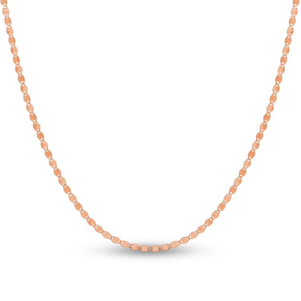 Valentino Chain Necklace 14K Rose Gold 20\" EdKY6rH3