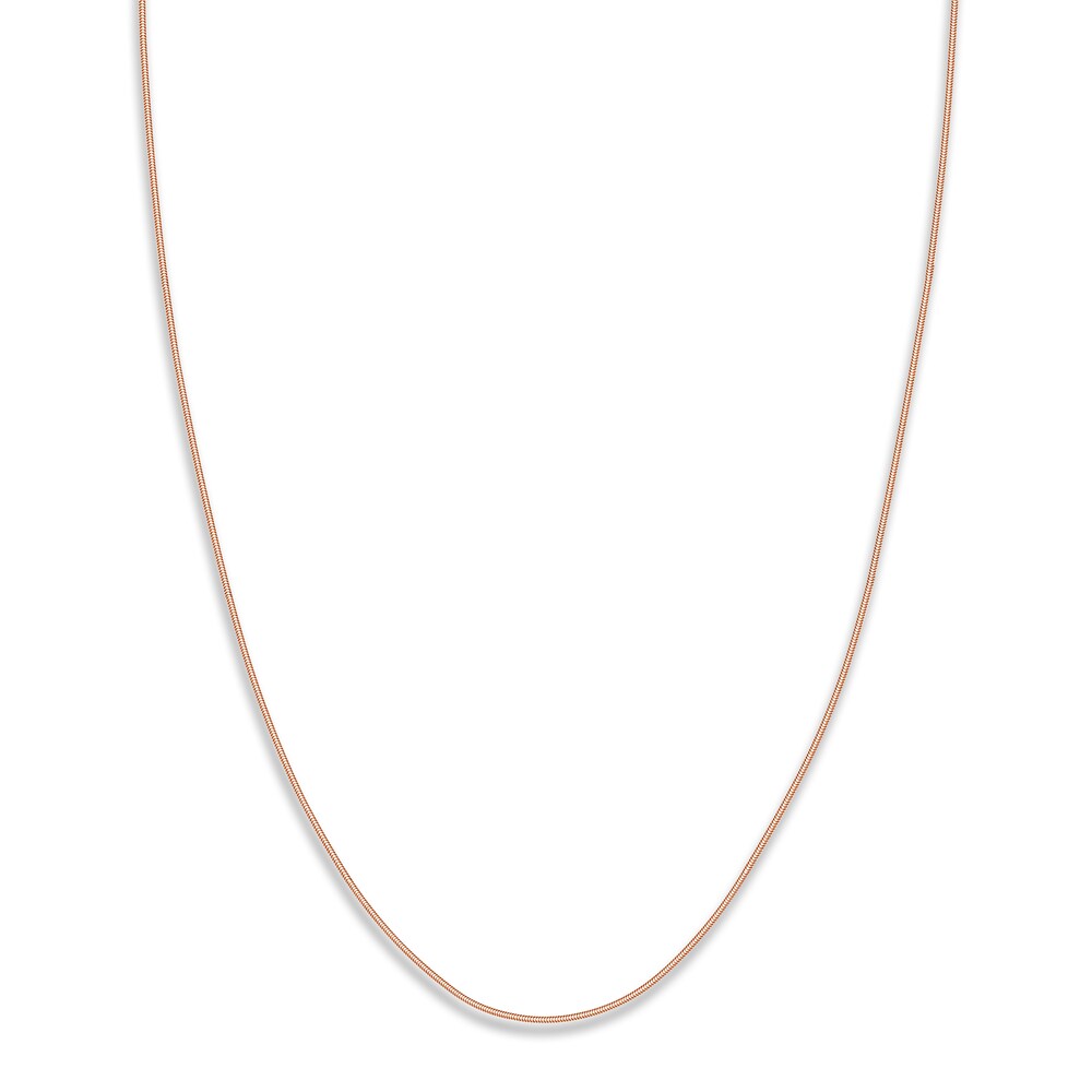 Hollow Snake Chain Necklace 14K Rose Gold 16" FMMr5Svb