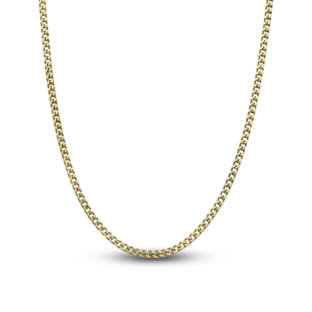 Men's Foxtail Chain Necklace Gold Ion-Plated Stainless Steel 22" FYJZO6nu
