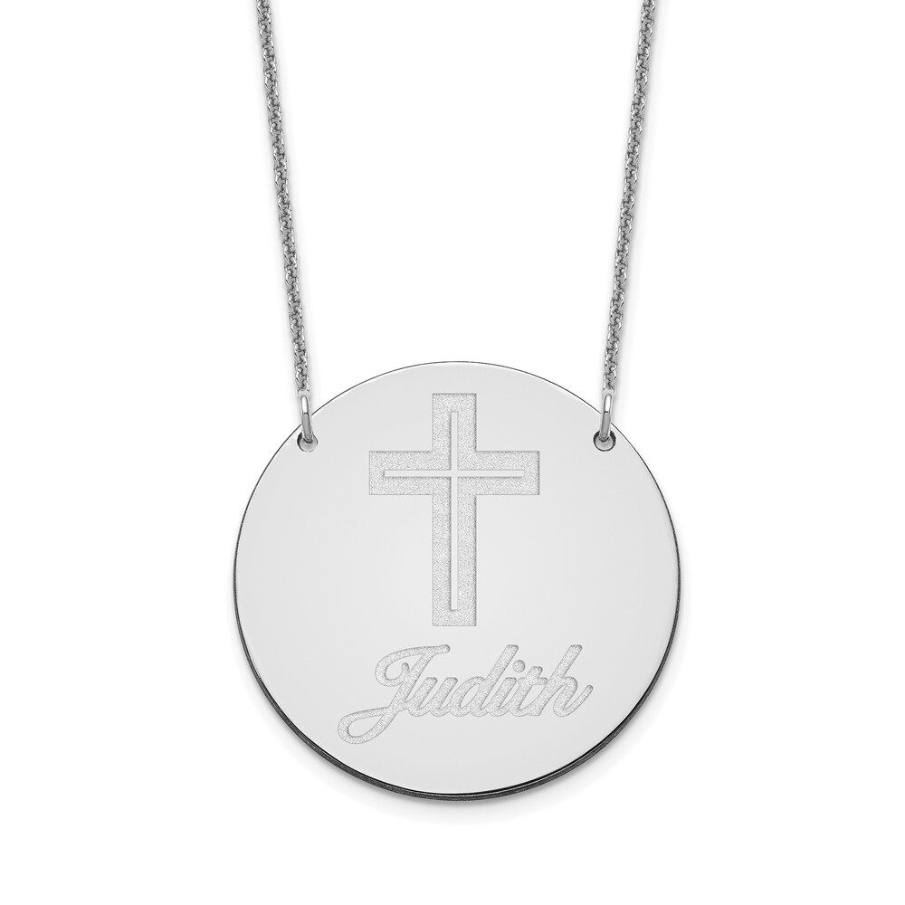 Customize Image and Text Large Disk Necklace FvxPF3LH