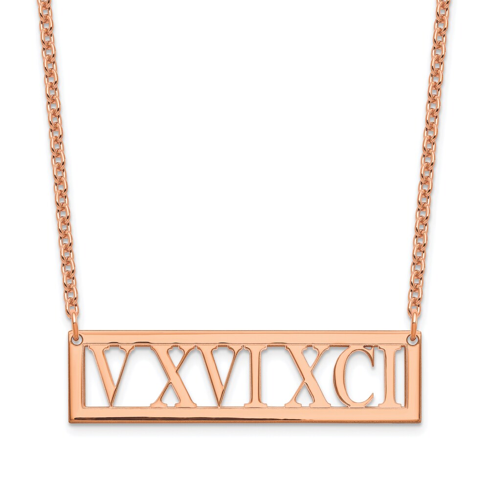 Roman Numeral Bar Necklace Fw3hak4L