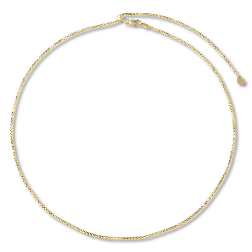Box Chain Necklace 14K Yellow Gold 20" FyOFFNIF