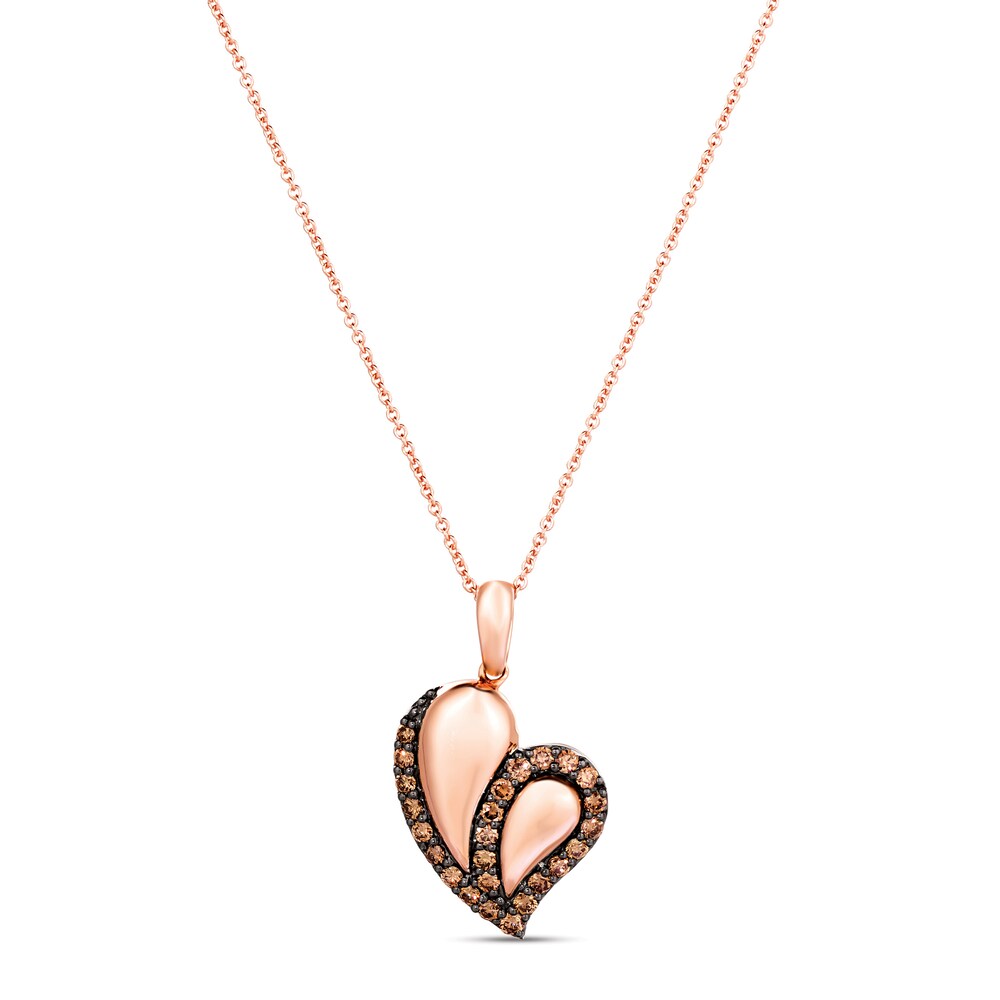 Le Vian Chocolate Diamond Necklace 1/2 ct tw 14K Strawberry Gold G0Ho02v7