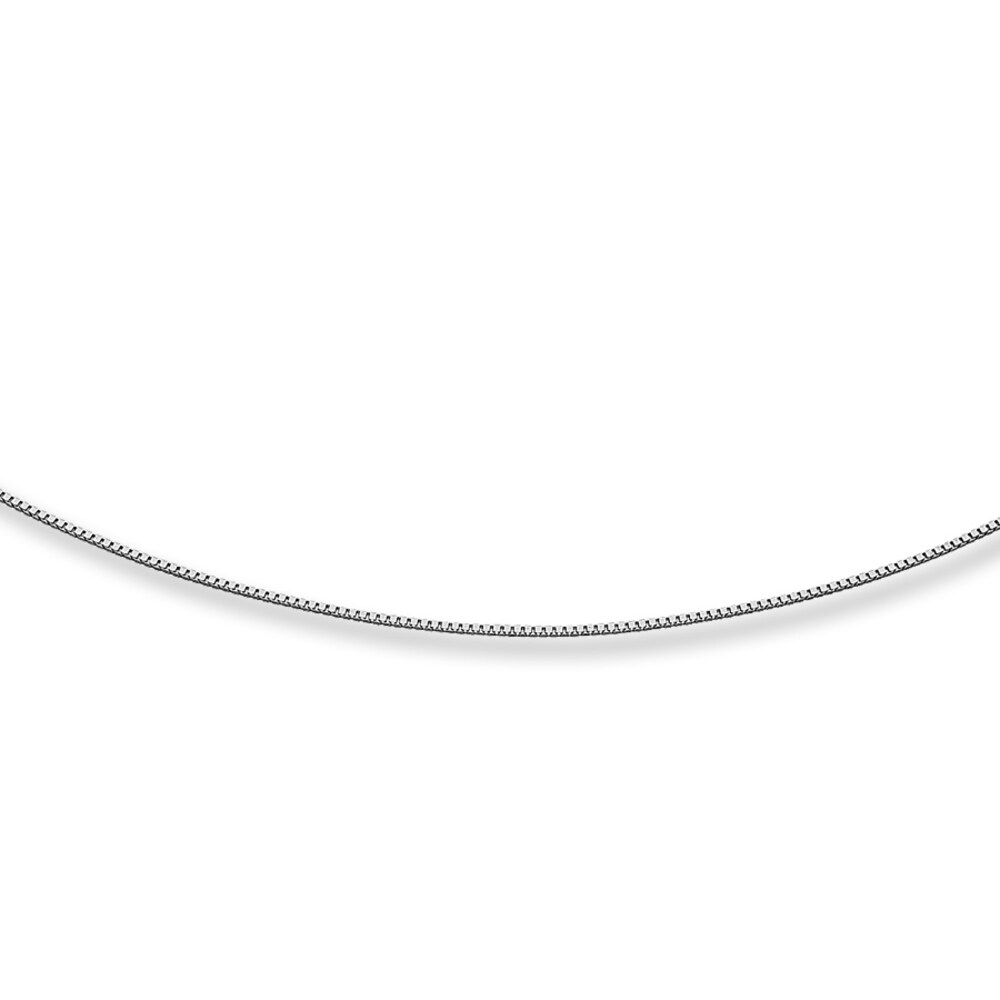 Box Chain 14K White Gold 16" Length GAtg40kn