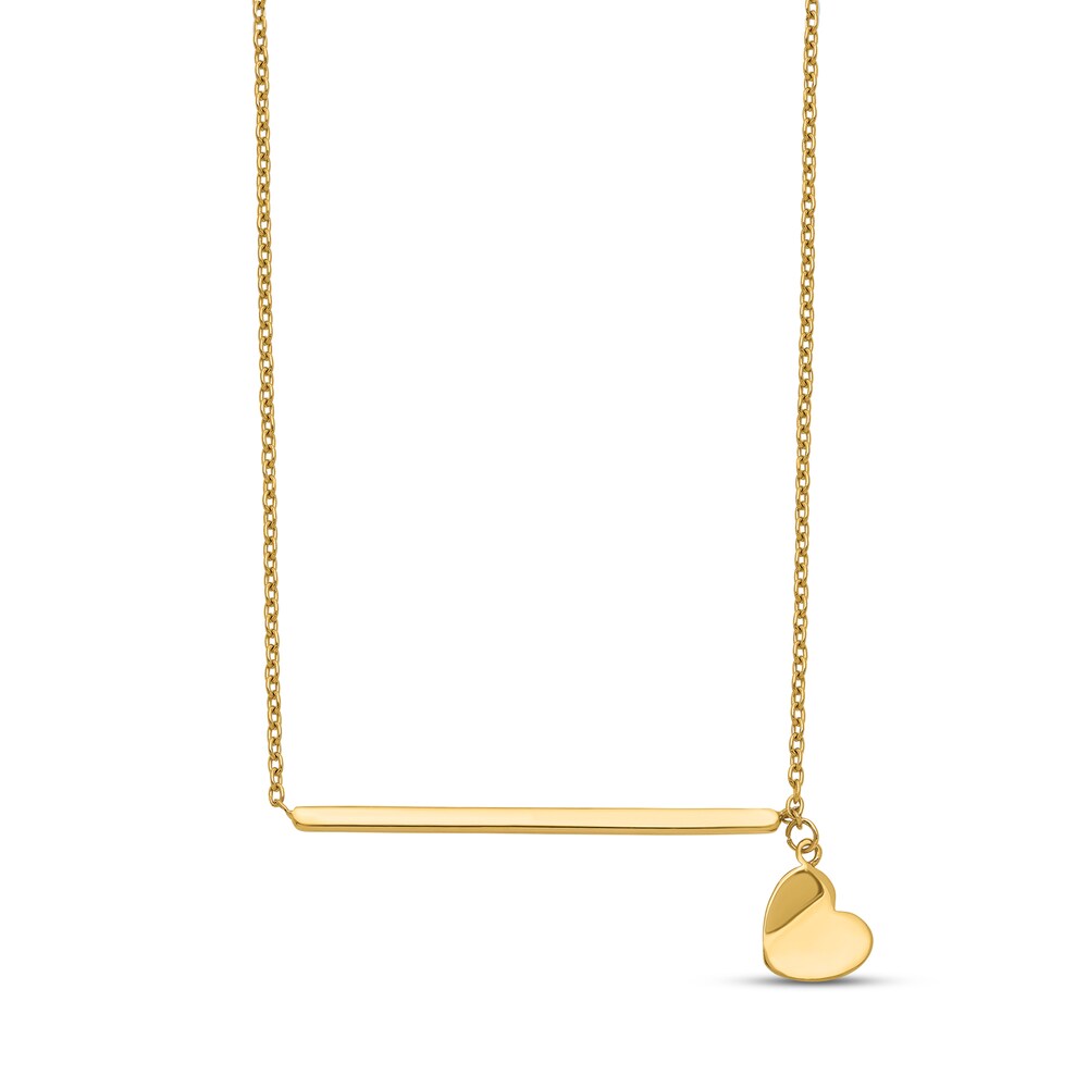 Heart Necklace 14K Yellow Gold GKsBoqGA