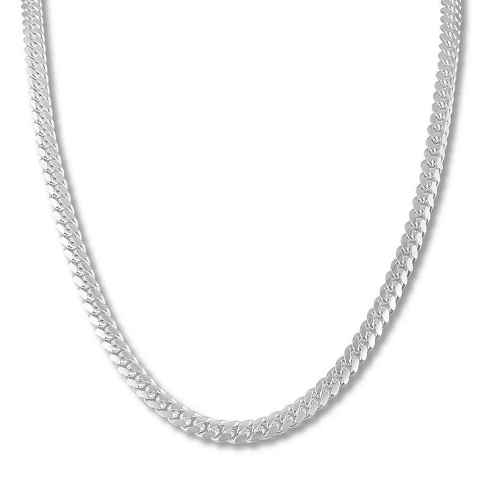 Cuban Chain Necklace Sterling Silver 22" GcGLdTvR