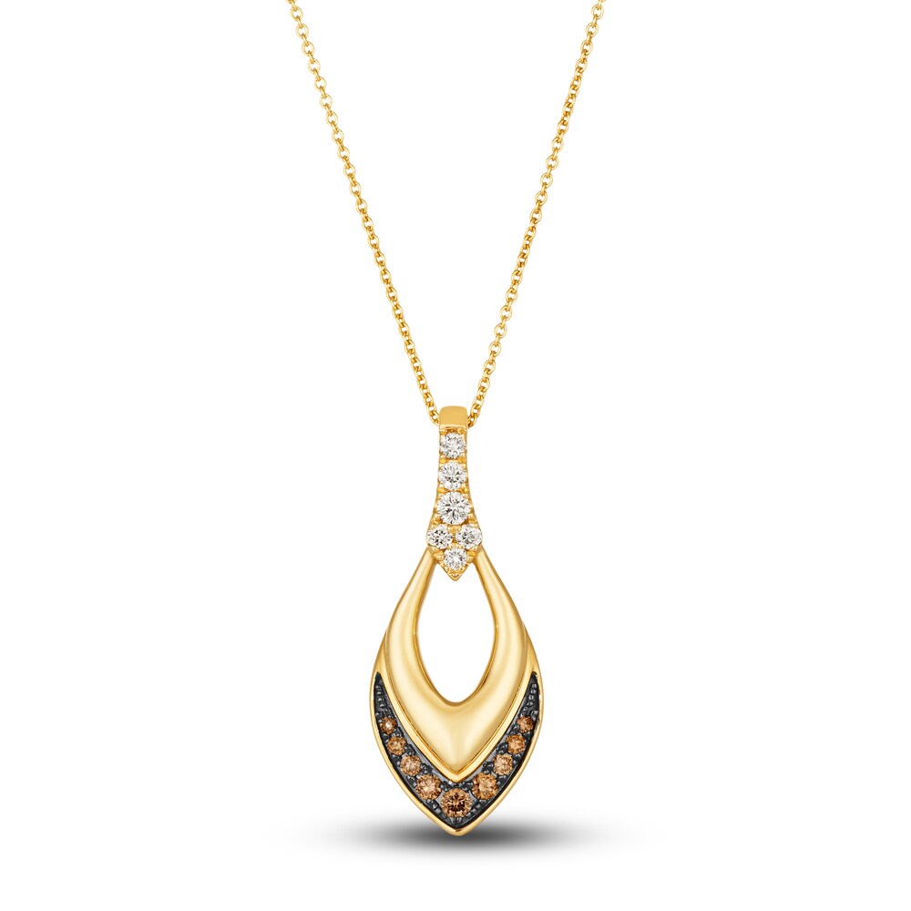 Le Vian Diamond Pendant Necklace 1/3 ct tw Round 14K Honey Gold 19" Gee96GeW