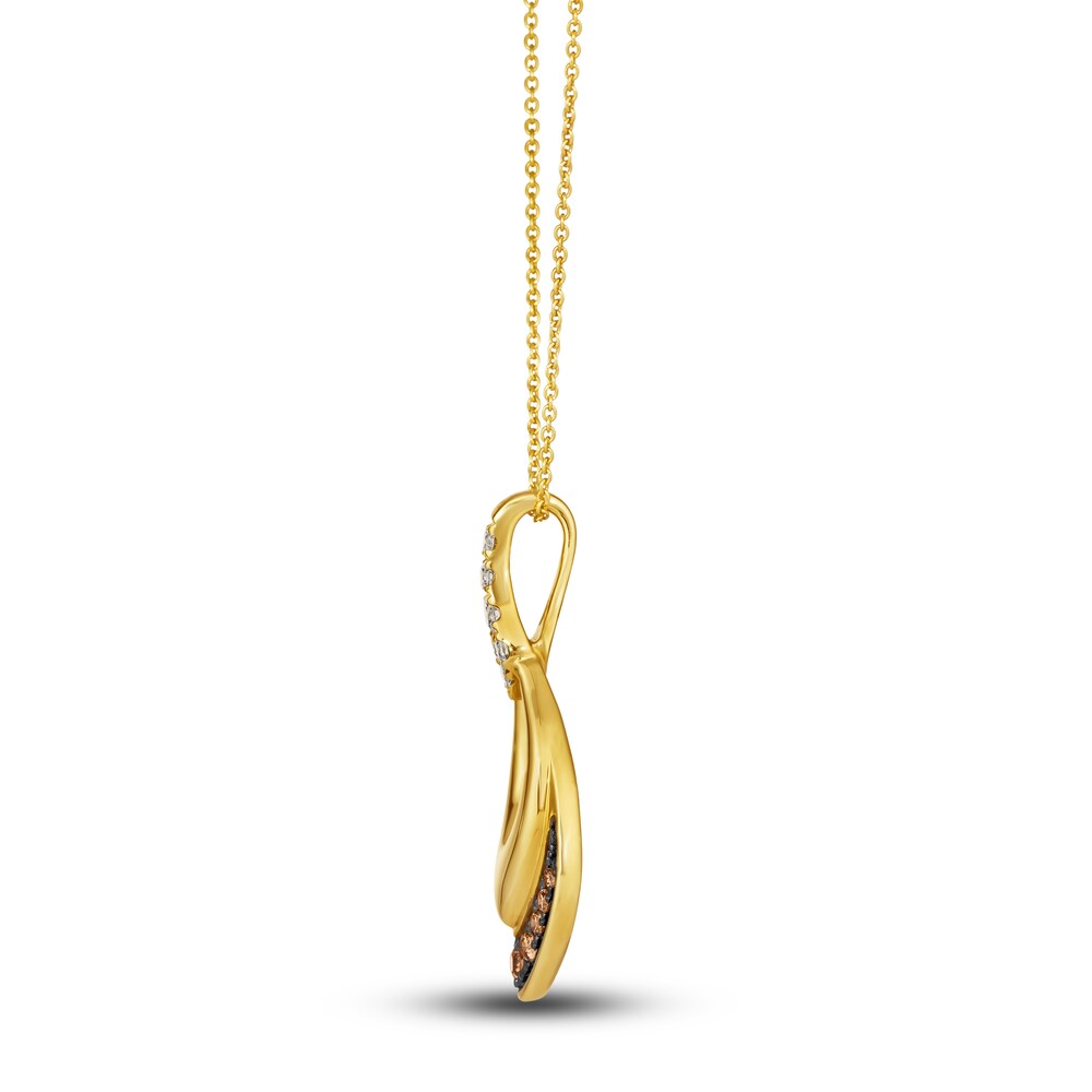 Le Vian Diamond Pendant Necklace 1/3 ct tw Round 14K Honey Gold 19\" Gee96GeW