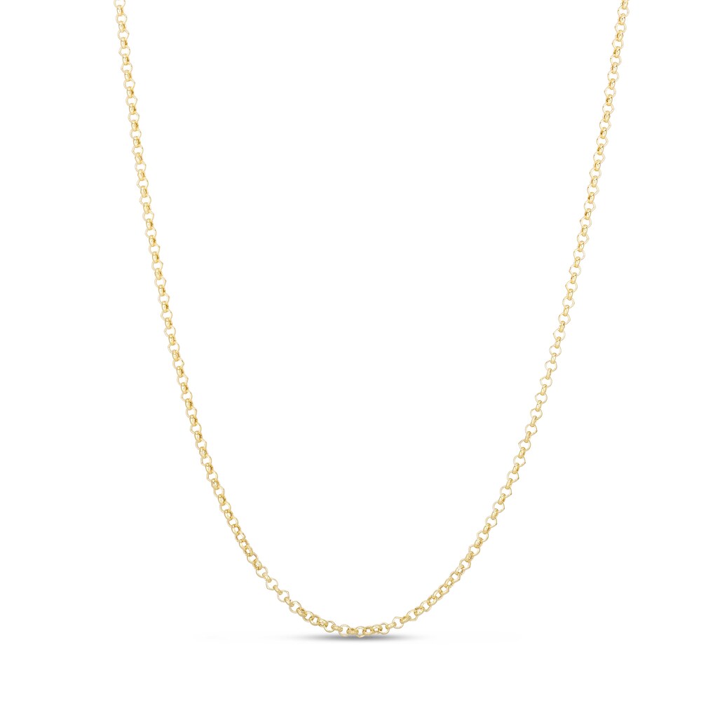 Rolo Chain Necklace 14K Yellow Gold 24" GimSxszy