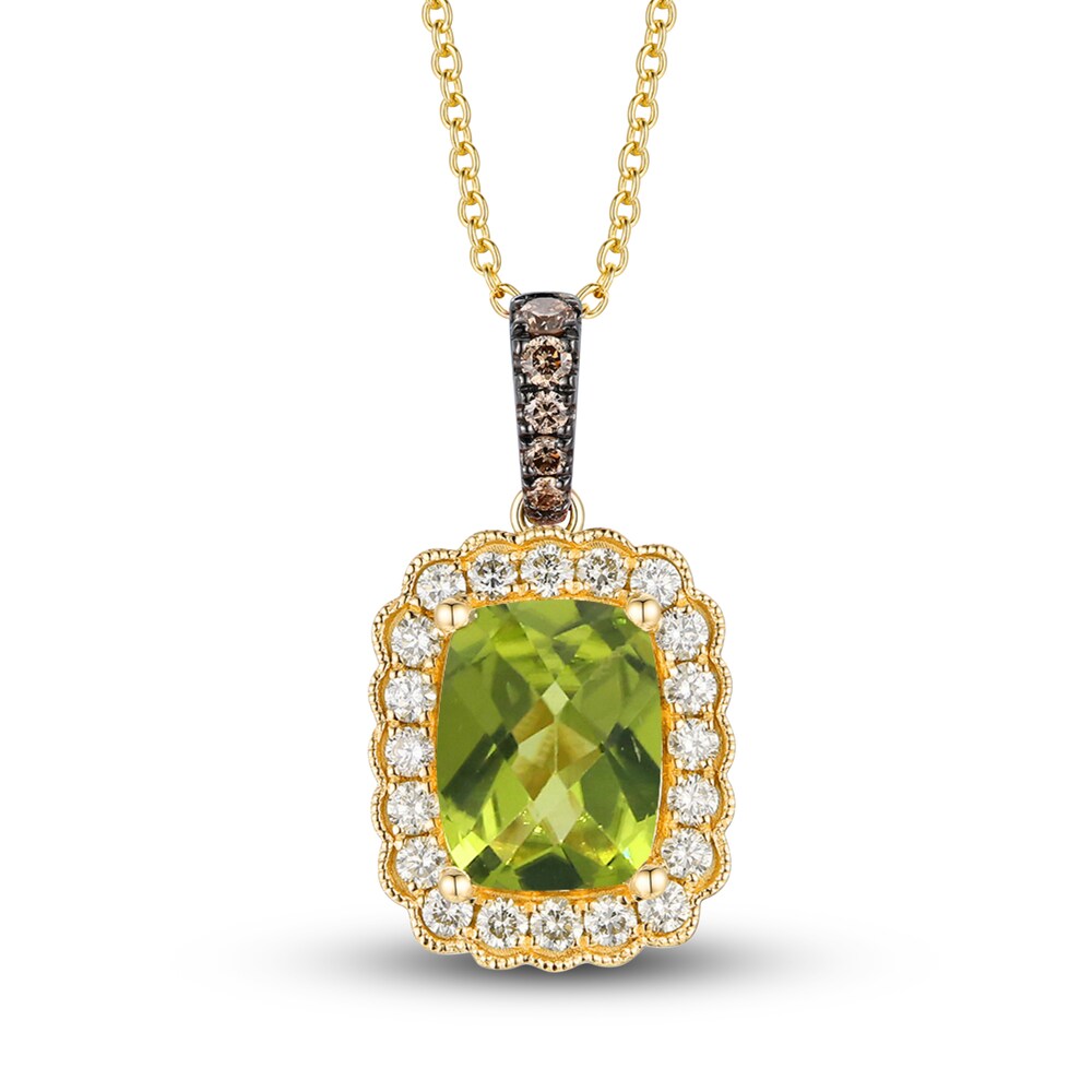 Le Vian Natural Peridot Pendant Necklace 3/8 ct tw Diamonds 14K Honey Gold GkevIcqn