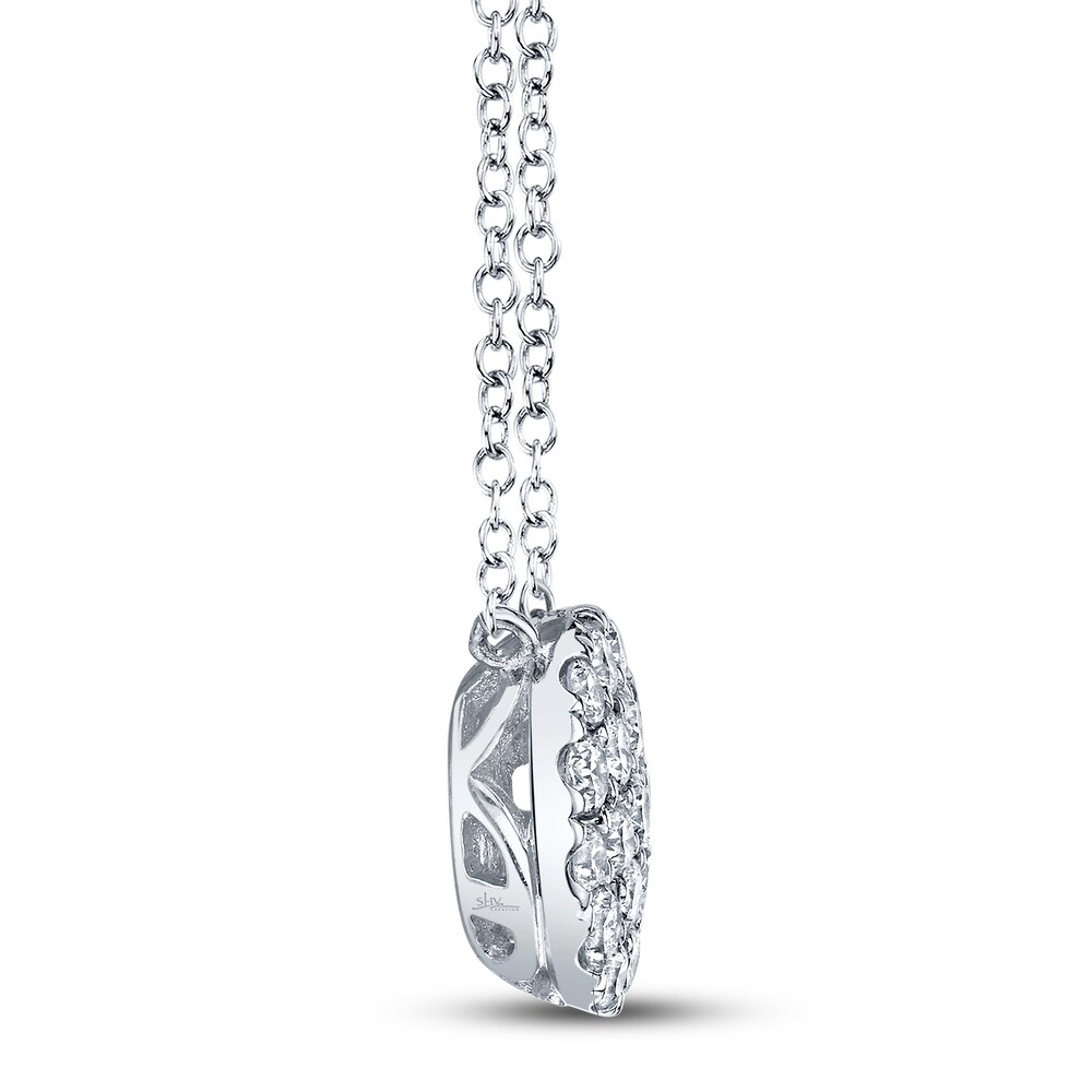 Shy Creation Diamond Necklace 3/8 ct tw 14K White Gold SC22004735 GtUFsyX1