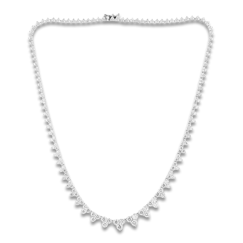 Diamond Riviera Necklace 10 ct tw Round 14K White Gold 17" GtopBEkL