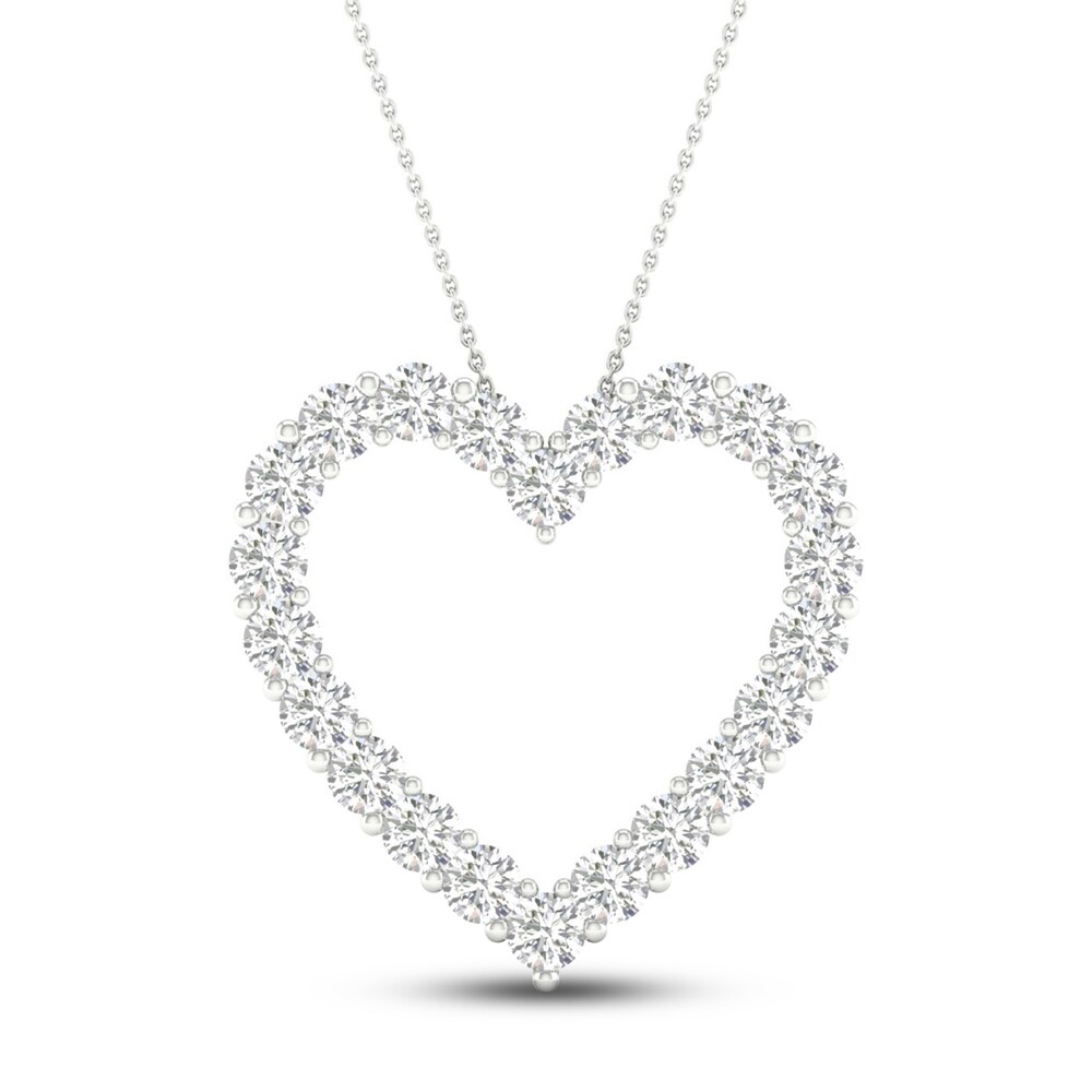 Lab-Created Diamond Necklace 2 ct tw Round 14K White Gold H59eOOXm