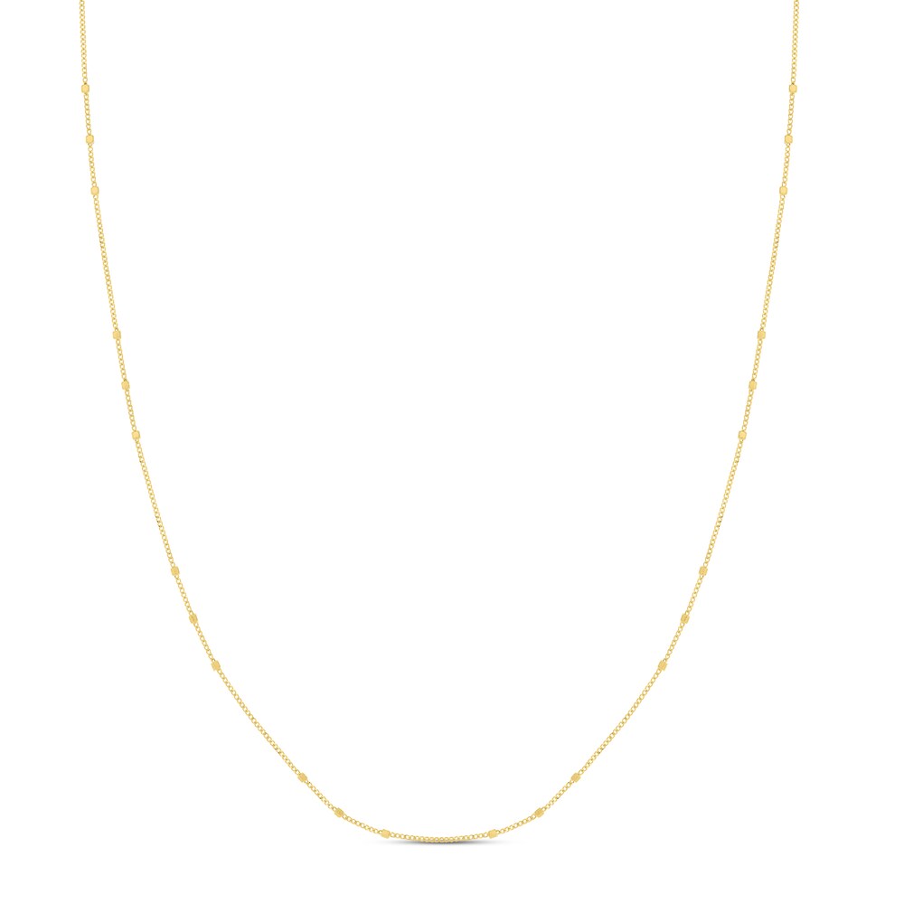 Beaded Chain Necklace 14K Yellow Gold HgIEu4O5