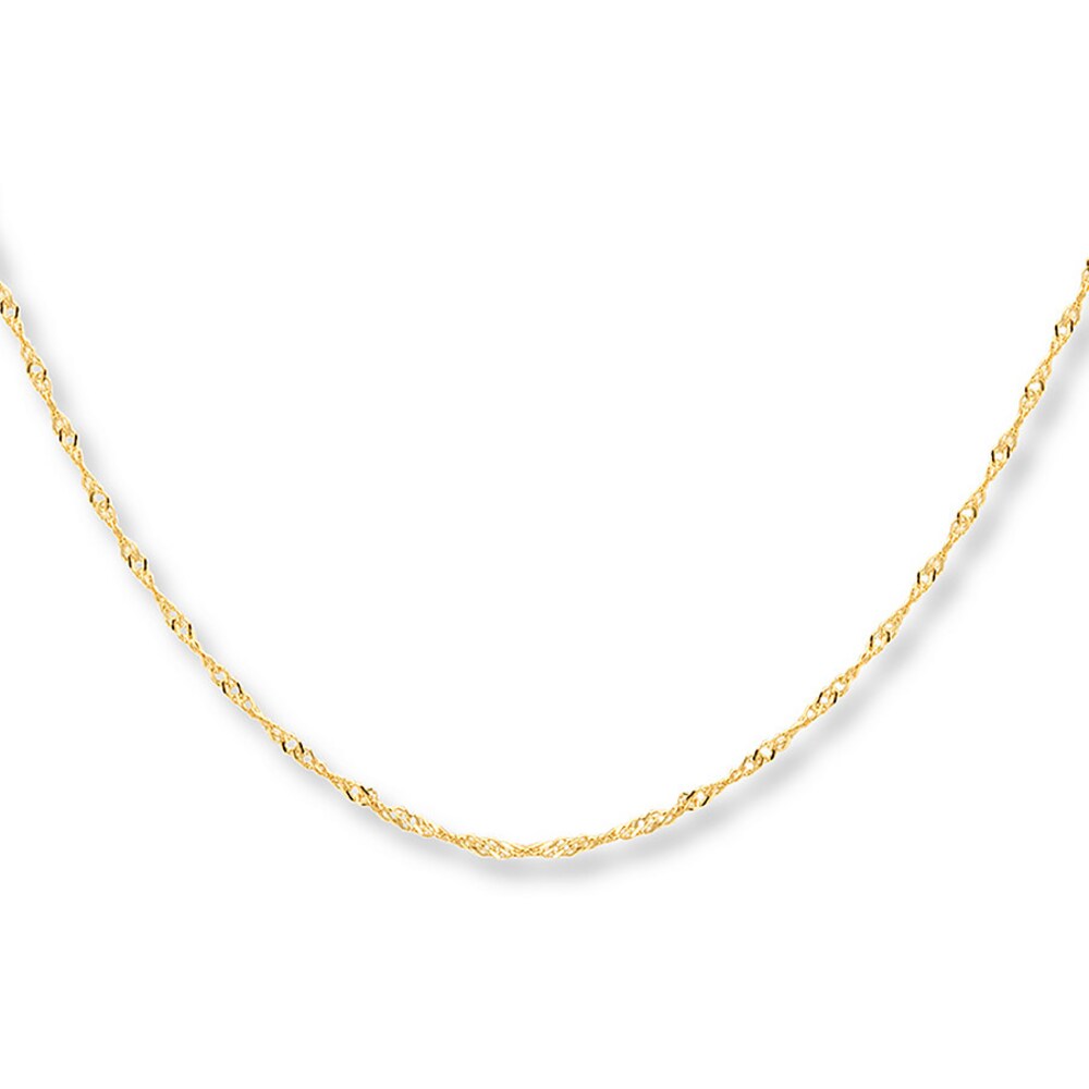 Singapore Necklace 10K Yellow Gold 20 Length Hp5NQtkN