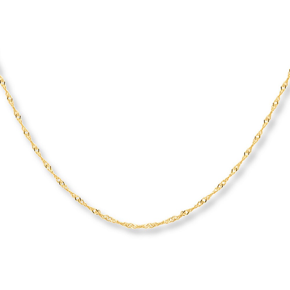 Singapore Necklace 10K Yellow Gold 20 Length Hp5NQtkN [Hp5NQtkN]