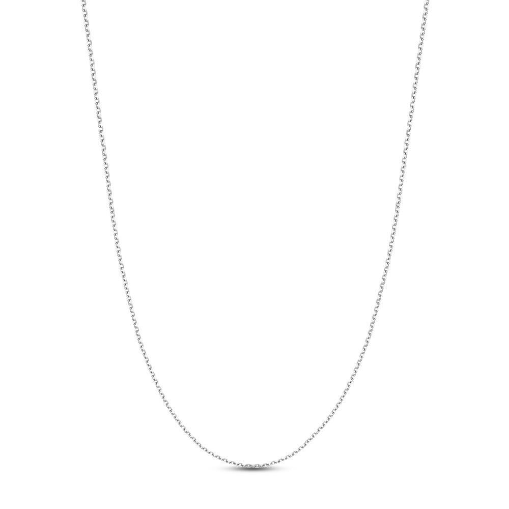 Diamond-Cut Cable Chain Necklace 14K White Gold 16" HrLEh8Tn