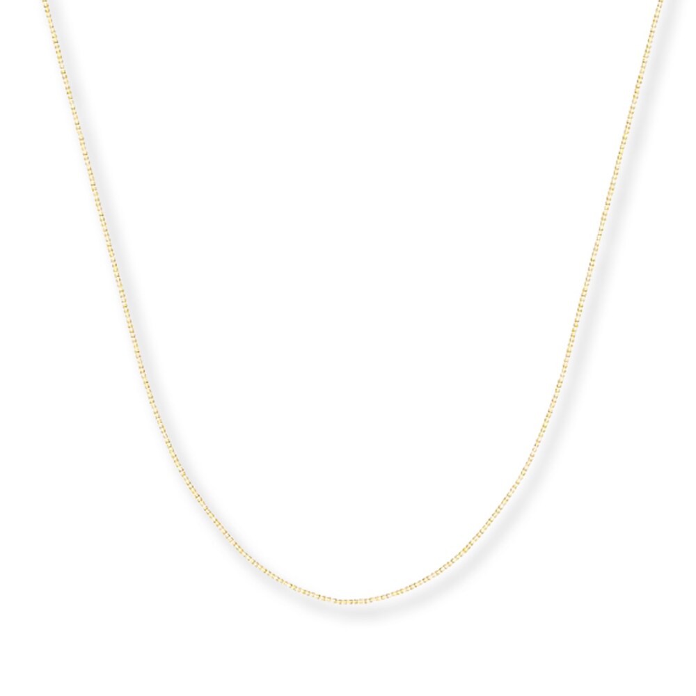 Box Chain 14K Yellow Gold 18" Length I0iv1qoU