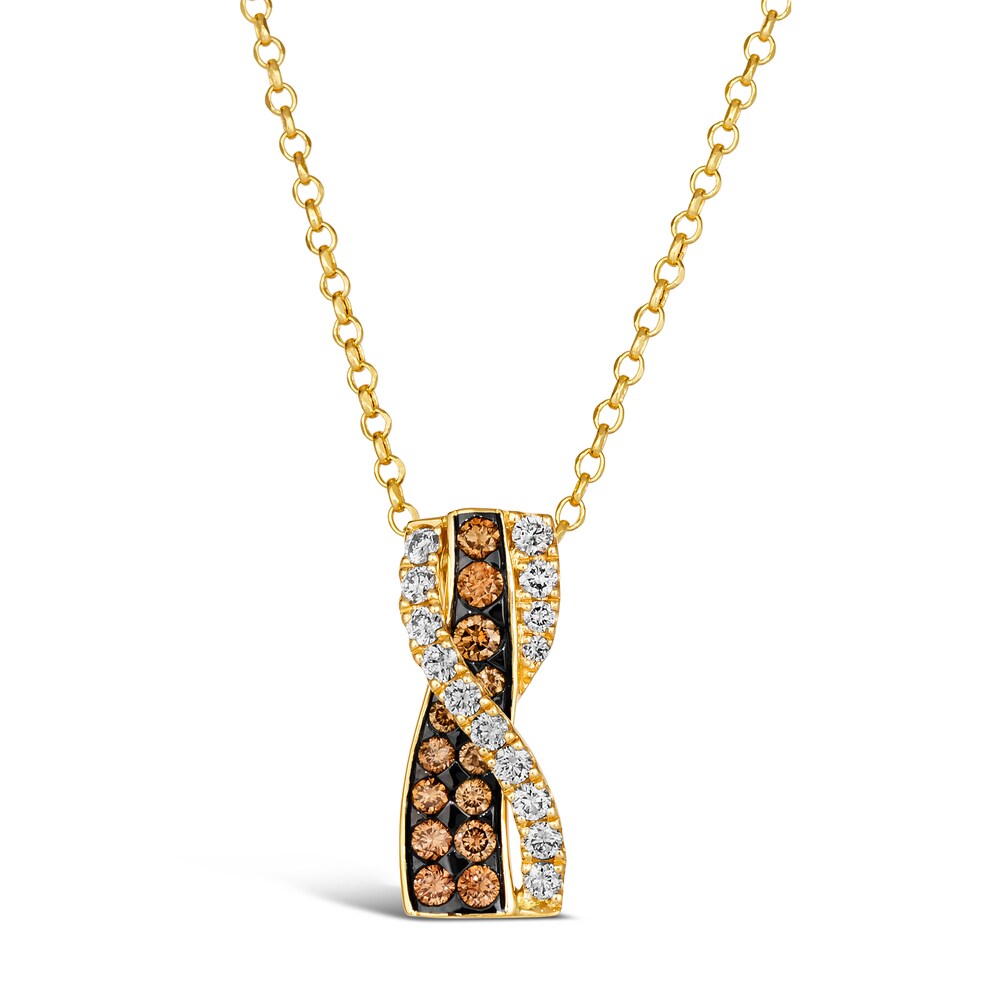 Le Vian Diamond Pendant Necklace 5/8 ct tw Round 14K Honey Gold 19" IFezej45