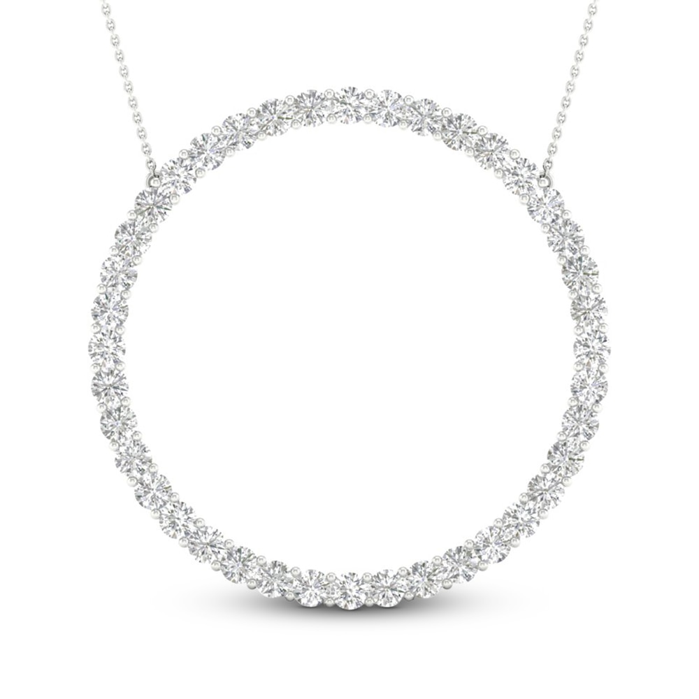 Lab-Created Diamond Necklace 2 ct tw Round 14K White Gold IJUM09IG