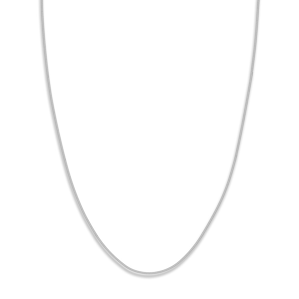 Hollow Snake Chain Necklace 14K White Gold 18" ILl3RP95