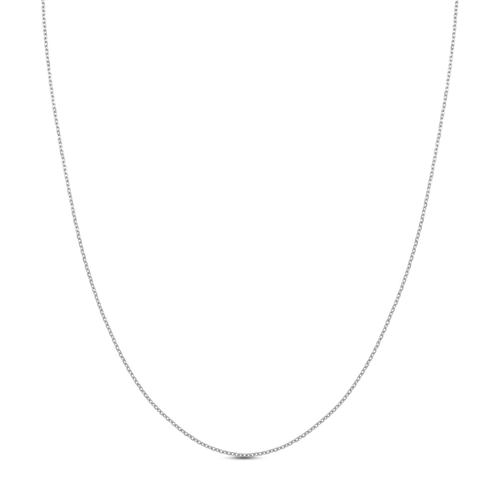 Diamond-Cut Cable Chain Necklace 14K White Gold 18" IgFNVdaD