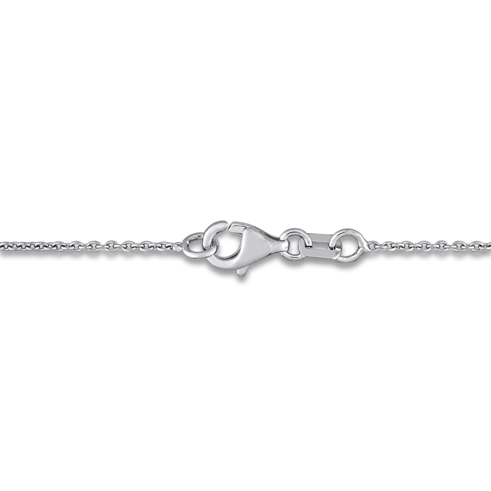 Diamond Bar Necklace 3/8 ct tw Pear/Round 14K White Gold 16.5\" Ijvu2bZz