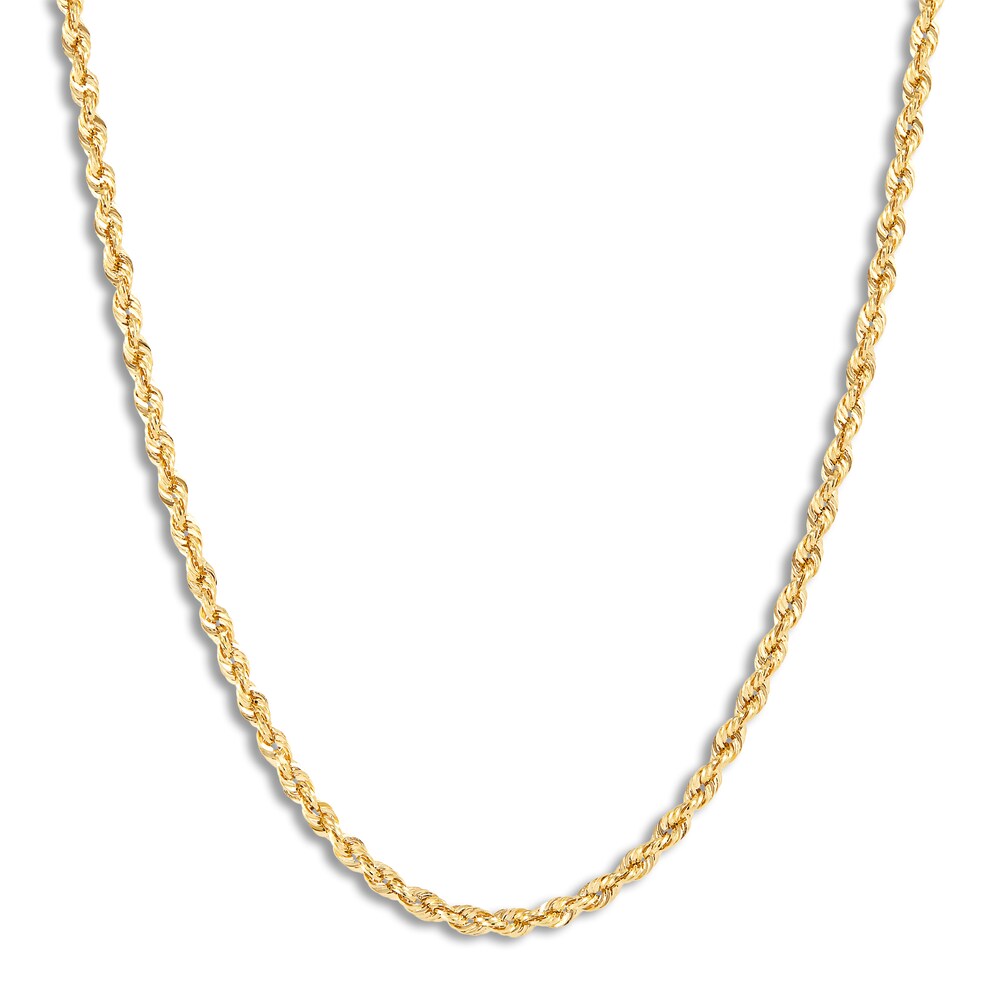 Rope Necklace 14K Yellow Gold 24 Length ItOOyHzv