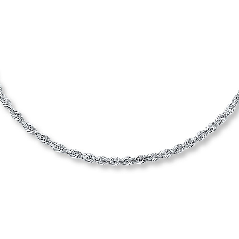 Rope Necklace 14K White Gold 20 Length IzTcCAkh