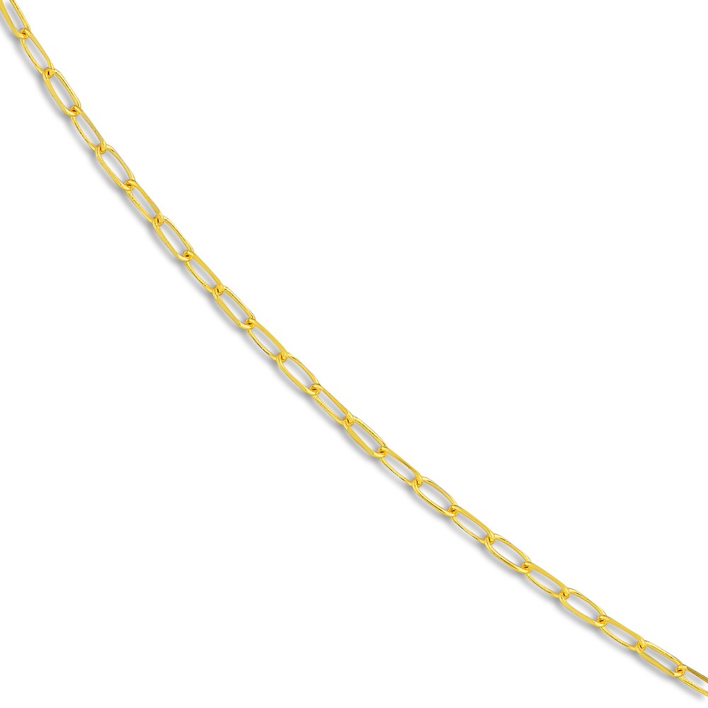 Paper Clip Chain Necklace 18K Yellow Gold 24\" 1.7mm JGM1wr9a