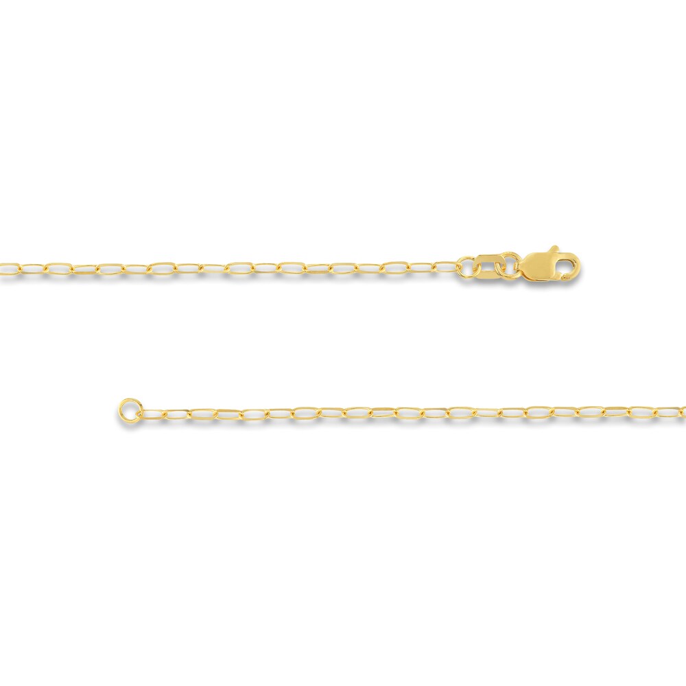 Paper Clip Chain Necklace 18K Yellow Gold 24\" 1.7mm JGM1wr9a